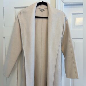 Kinross Cashmere and Wool Cream Women's Coat